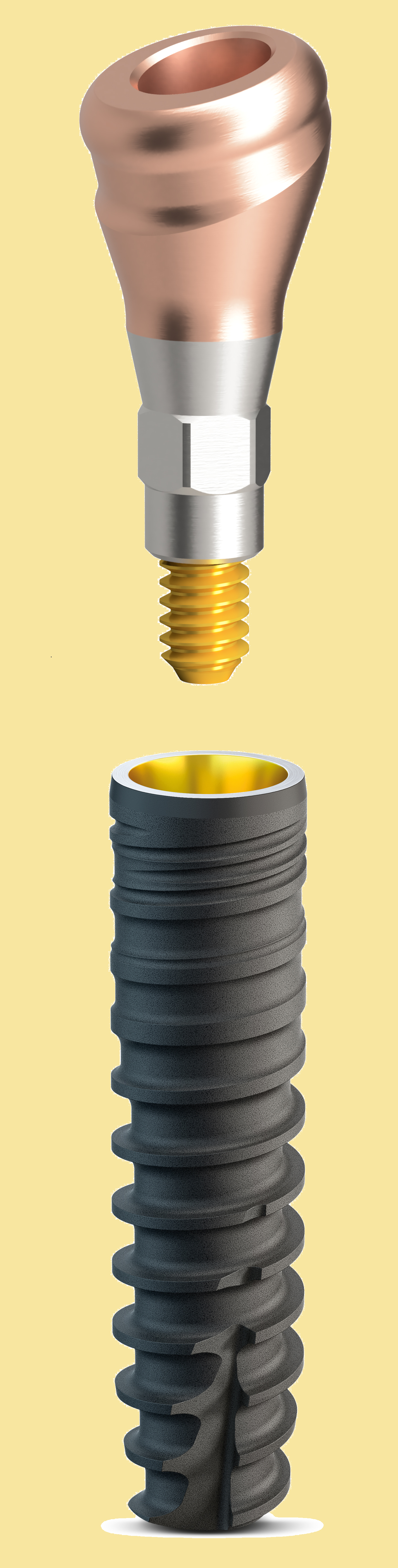 BioniQ S2.9 Implantat mit Aufbaupfosten